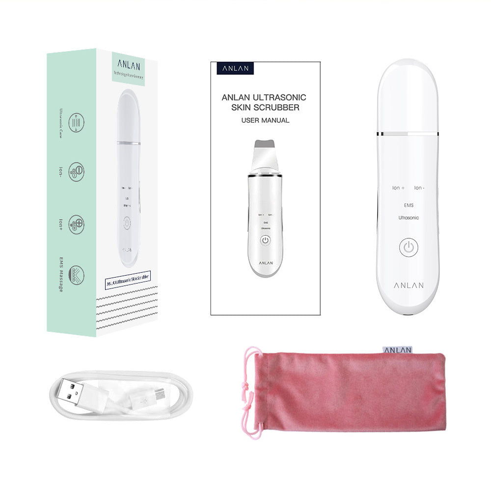 Skin Scrubber ANLAN® – Nettoyage en profondeur par ultrasons, Ion+, EMS